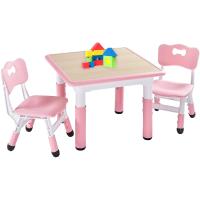 Mesa Infantil Ajustable de Altura 2 Sillas Fácil de Limpiar Para Aulas/Hogares - details 41