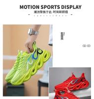 Zapatos deportivos de malla transpirables y ligeros para hombre de talla grande con borde cruzado, nueva suela suave de EVA, estilo moderno para correr y caminar - details 3