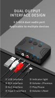 VAORLO-receptor de Audio con Bluetooth 5,3, adaptador inalámbrico de música estéreo HIFI, compatible con u-disk Play, 3,5mm, AUX, RCA, USB, Kit de altavoz para coche - details 2