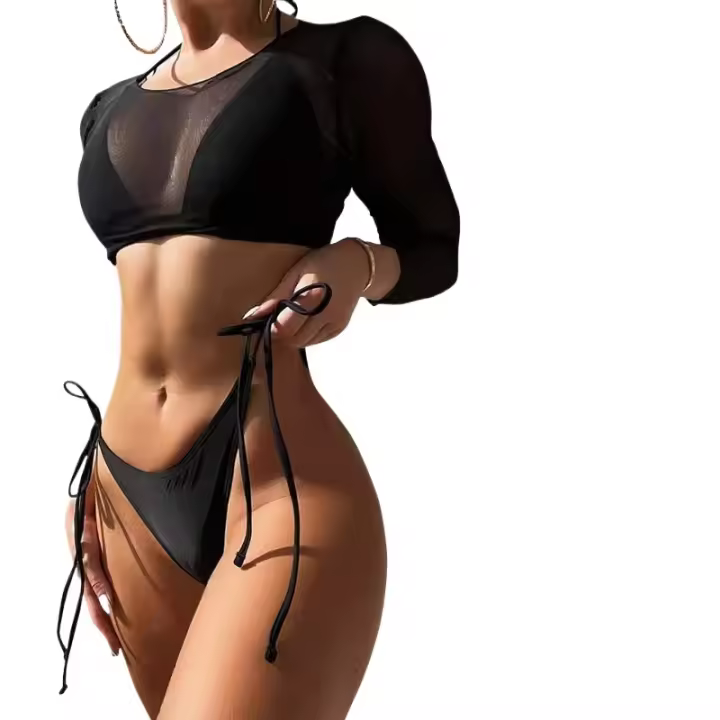 2025 nuevo traje de baño sexy dividido de bikini de tres piezas - 1