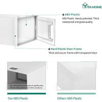Organizador de Zapatos de Plástico Transparente con Puerta 12 Set, Plegable y Apilable, Tamaño 35,7 x 27,6 x 20,8cm Negro - details 22