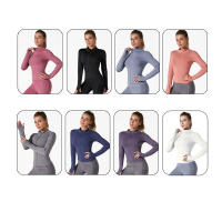 Women sport running slim fit long sleeve yoga outdoor jacket - details 1