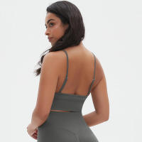 Top sin costuras Nylon de secado rápido Color sólido Adecuado para yoga y estiramientos Deportes profesionales - details 10