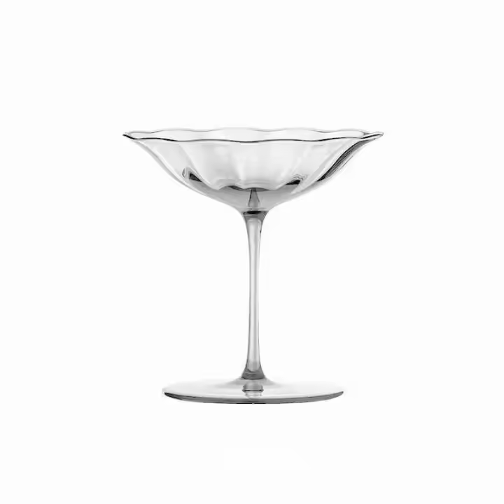 Vasos nórdicos wer, juego de champán, copa de cristal con cola, copa de Martini, copa de vino verde rosa acanalada - 1