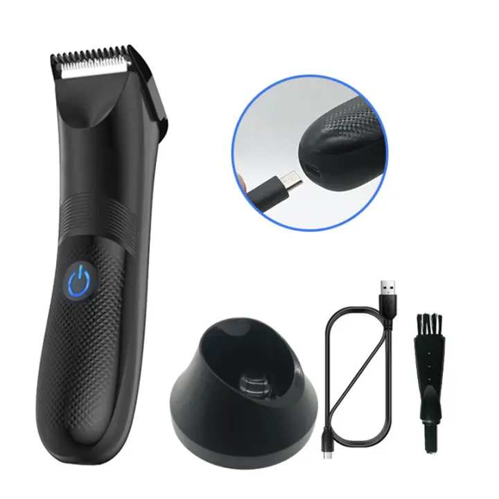 Cortapelos eléctrico profesional para hombre, maquinilla de afeitar inalámbrica, silenciosa, resistente al agua, húmedo/seco - 1