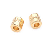 Gran Espaciador de Cilindro de Latón Dorado de 18K Accesorios para Hacer Pulseras - details 39