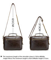 CONTACT'S-bolso bandolera de cuero de vaca para hombre, bandolera grande, informal - details 5