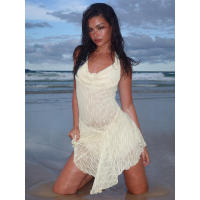 BUNO-Talenza Vestido corto de encaje plisado sin mangas con espalda descubierta y cuello de encaje para mujer Y2k Vestido de fiesta de cintura alta para vacaciones en la playa 2025 - details 4