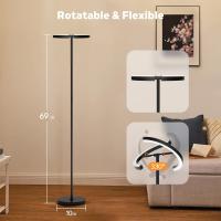 Lámpara de Pie LED Regulable, Lampara de Pie Salon con Distancia & Táctil, 4 Temperaturas de Color, 1300LM, Lámpara de Lectura Moderna para Salón, Dormitorio y Oficina, 20W, Negra - details 16