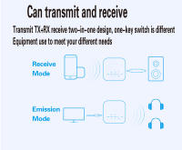 Receptor y transmisor Qualcomm Bluetooth 5,2, adaptador de Audio inalámbrico 2 en 1 aptX LL HD adaptable de 3,5 MM, AUX, Dongle para TV, PC, Kit de coche - details 3