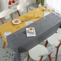 Mantel de poliéster Rectangular impermeable con diseño de estilo conciso moderno, decoración del hogar, cocina, sala de estar, fiesta de boda - details 1