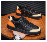 Nuevos zapatos de cuero informales, modernos y versátiles, zapatos de tabla de moda, zapatos Forrest Gump, mocasines con bloques de color - details 13