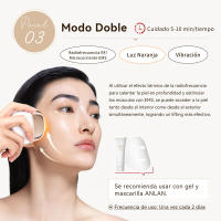 ANLAN Radiofrecuencia facial, Dispositivo de belleza RF multipolar, Lifting facial EMS, Reafirmación de la piel, Antiarrugas y antiedad, Masajeador de luz de 3 colores para el cuidado de la piel, Oro de 24 quilates - details 5