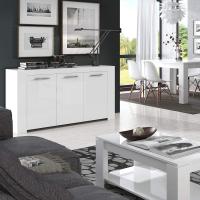 Taburete Moderno de Blanco Armario Auxiliar de Comedor Medidas 144cm x 42cm x 80cm - details 5