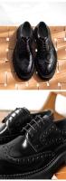 Block UK Business Zapatos formales de oficina de boda de cuero genuino para hombres, función transpirable e impermeable, resortes de malla - details 5