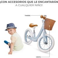 Bicicleta sin pedales rápida, bicicleta de equilibrio, partir a partir de 3 años, sólida, para niñas y niños, segura, ajustable, solo 3.7 kg, retro - details 22