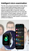 2024 Nuevo ECG+ PPG clase médica 1,96 inch, 360 * 360 AMOLED pantalla completa de HD toque Smart Watch azúcar en sangre, lípidos sanguíneos, temperatura corporal,llamada Bluetooth,IP68 impermeable Reloj Inteligente saludable Para Android IOS - details 13