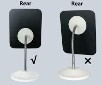 Espejo de maquillaje de cuello de cisne, espejo de tocador de escritorio portátil plegable con rotación de 360 ​​° con soporte para ducha, espejo cosmético cuadrado - details 0