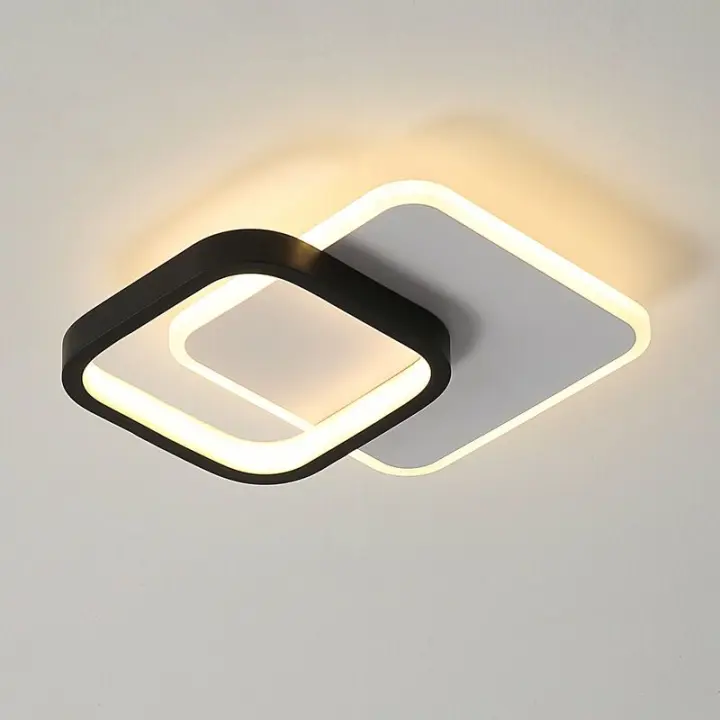 Lámpara de Techo LED Cuadrada 24W Iluminación Cálida Blanca 3000K para Interiores - 1