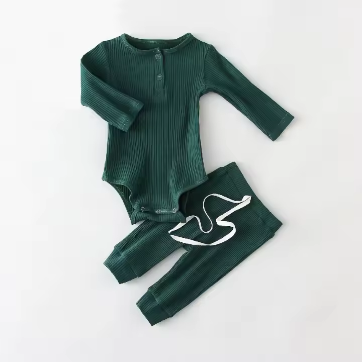 Conjunto de ropa para bebé, mono y pantalones para recién nacido, 2 piezas - 1