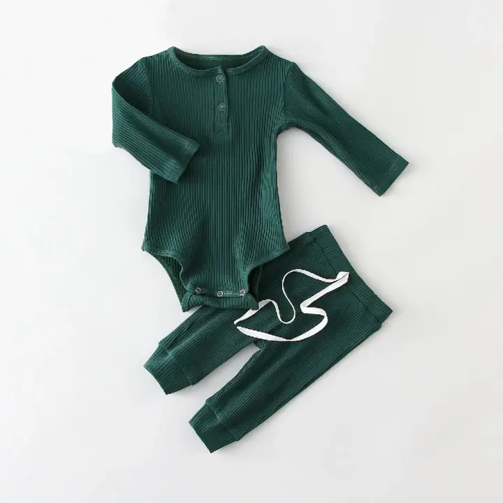 Conjunto de ropa para bebé, mono y pantalones para recién nacido, 2 piezas - 1