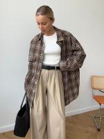 Camisas de manga larga a la moda para primavera y otoño, blusas holgadas Retro a cuadros para mujer, ropa Popular coreana - details 4