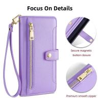 Funda magnética de cuero PU, billetera con tapa, Galaxy S20 FE, cuerda colgante multifuncional, funda protectora - details 6