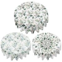 Mantel hule redondo, hojas verdes, impermeable, antimanchas, pvc, 152cm Uso interior y exterior - details 0