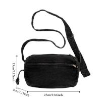 Bolso de lona vaquero Y2K portátil, bolso Vintage de gran capacidad estilo callejero, bolso de compras, bolso cruzado sólido de Color sólido para estudiantes - details 1