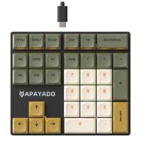 APAYADO Teclado numérico mecánico con cable con 33 teclas y luces multicolores, adecuado para computadora portátil, brillo, interruptor azul - details 0