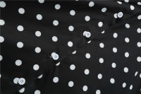 Polka dot print women summer short sleeve striped bow elegant vintage 50s party dress - details 9