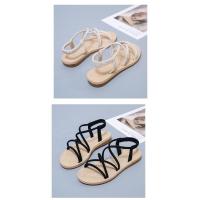 2025 Sandalias de mujer, zapatos de playa planos y cómodos, estilo romano, punta cerrada, zapatos de moda de verano - details 11