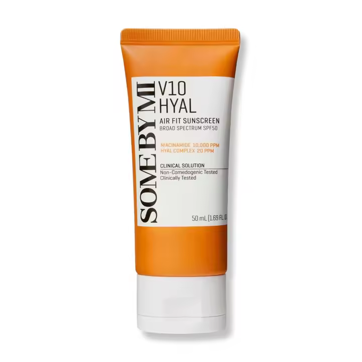SOME BY MI V10 Hyal Air Fit 1.69oz, 50ml Centella Protector solar facial con SPF 50 Protección UV No graso, fundición blanca, sin ojos - 1