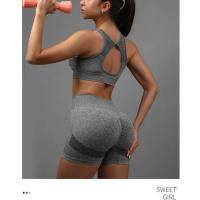 Traje de Yoga para mujer, ropa interior deportiva, chaleco, pantalones cortos para correr, conjunto de entrenamiento - details 9
