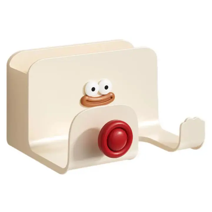 Estante de almacenamiento para secador de pelo montado en la pared, soporte multifuncional para afeitadora y almacenamiento para baño - 1