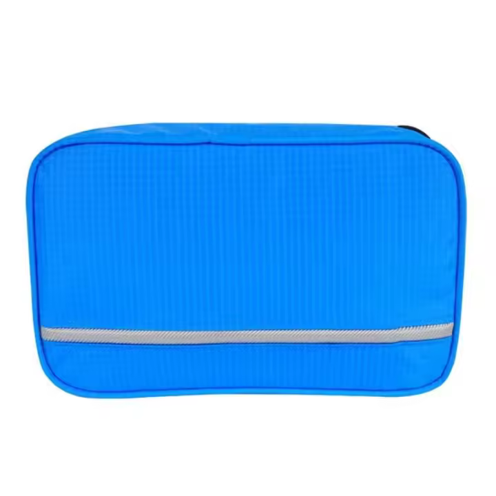 Neceser de viaje impermeable fácil de llevar, gancho colgante resistente con cremallera, bolsa de cosméticos, bolsa de maquillaje portátil plegable para acampar - 1