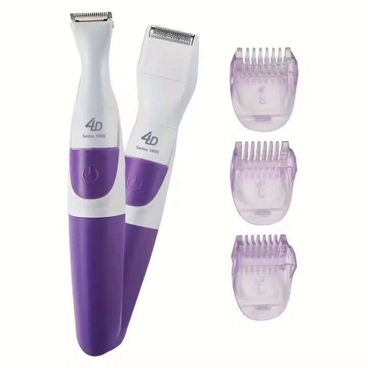 Afeitadora eléctrica portátil 2 en 1 para mujer, recortadora de pelo con batería y maquinilla de afeitar para depilación Facial - 1