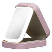 Bolsa de Almacenamiento para Cosméticos con Espejo LED de un Lado, Recipiente de Almacenamiento con Espejo Iluminable de Alta Elegancia y Ecológica, con Divisores y Diferentes Tonos de Luz - details 2