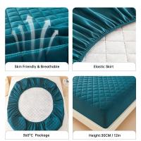 Funda de colchón gruesa de tela de aire 3D, Protector de colchón 100% impermeable, Sábana bajera suave y transpirable (sin funda de almohada), 1 unidad - details 3
