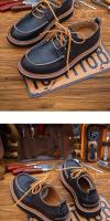 Zapatos de cuero de vaca puro de gama alta casual suela suave suela gruesa - details 9