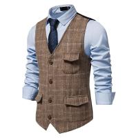 Chaleco de traje para hombre, chaqueta informal de estilo británico, juvenil, Amigo Hao, Slim Fit, calidad de exportación - details 8