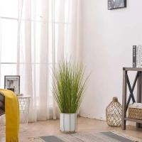 1 unidad de caña artificial, cebolla falsa grande, mechones de plantas verdes tropicales, césped de PVC, decoración de jardín y oficina de bodas - details 3