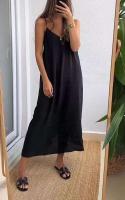 Vestido de Verano Haltéro de Moda Casual para Mujer Cuello en V, Largo, Sin Mangas, Marca Ouwu - details 1