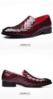 Zapatos casuales italianos del vestido de la PU marrón coreano, mocasines de cuero genuino de los zapatos de los hombres de los deportes - details 7