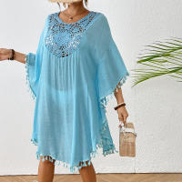 Vestido playero de talla grande para mujer, suave, de ganchillo, falda envolvente para bikini, para trajes de baño, tallas extendidas, elementos esenciales para vacaciones - details 18