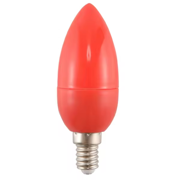 Bombilla de velas de luz LED Bombilla de luz roja con luces de dios Luces de vela con ahorro de energia,E14 - 1