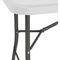 Mesa Plegable Portátil Rectangular de 180cm Multiusos para Acampar, Eventos al Aire Libre o Interiores Mesa de Resina y Patas de Acero 4-6 Personas - details 3