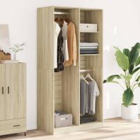 Armario de madera contrachapada color Roble 100x50x200 cm, Armarios Dormitorio, Armario Ropero, Roperos de Dormitorio, Armario para Habitación - details 1