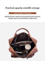 Bolso vintage para mujer, mochila de cuero de gran capacidad para viajes diarios, mochila para mujer, compras - details 1