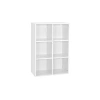 Librería Estante para Libros Estante de Almacenaje de Pared de 6 Cubos 3 Puertas Blanco 60 x 90 x 30 cm - details 9